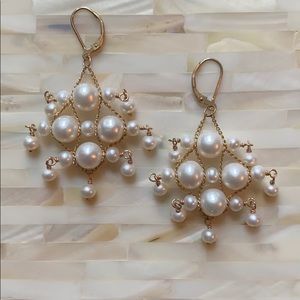 Pearl statement earrings! Never worn!